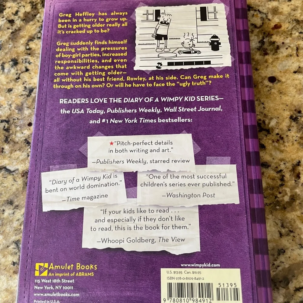 ❤️ DIARY OF A WIMPY KID THE UGLY TRUTH HARDCOVER BOOK